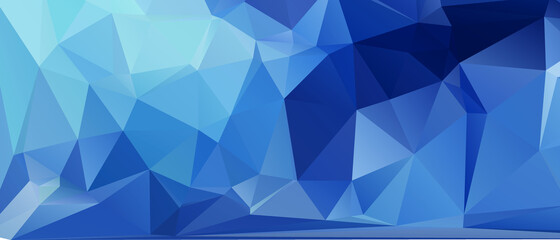 Obraz premium Blue Abstract Color Polygon Background Design, Abstract Geometric Origami Style With Gradient