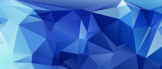 Blue Abstract Color Polygon Background Design, Abstract Geometric Origami Style With Gradient