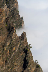 Spring sunset in Caldera De Taburiente Nature Park, La Palma Island, Canary Islands, Spain