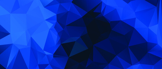 Blue Abstract Color Polygon Background Design, Abstract Geometric Origami Style With Gradient