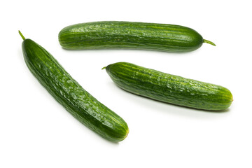 Cucumber isolated on white background.