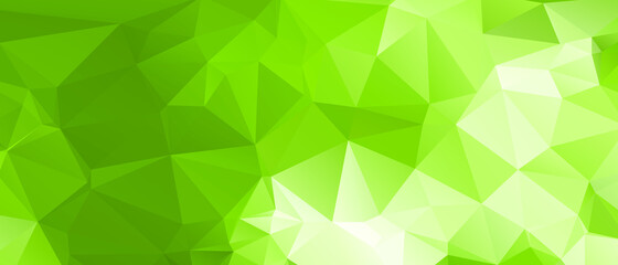 Green Abstract Color Polygon Background Design, Abstract Geometric Origami Style With Gradient