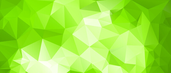 Green Abstract Color Polygon Background Design, Abstract Geometric Origami Style With Gradient