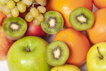 photo with fresh natural fruits