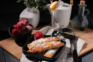 grilled meat with vegetables