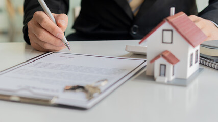 Businessman or home sales representative working Businessman or home sales representative working...