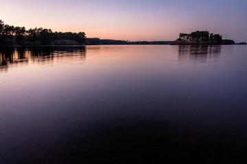sunset on the lake