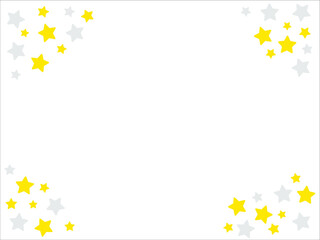 Bright golden stars on black background