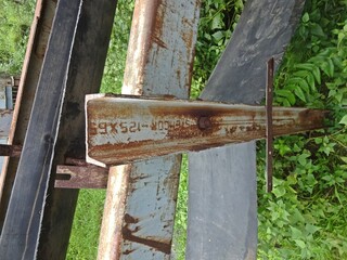 abandoned factory remains metal scraps