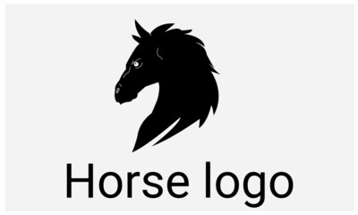 Illustration vector graphic of horse head logo. good for animals, organizations, communities, etc..Horse logo.