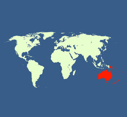 Fototapeta na wymiar map of Australia