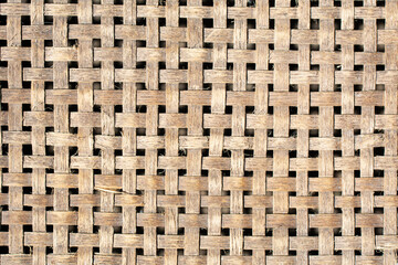 Wood grain background Bamboo art. Texture background of bamboo basketry.