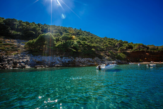 Beautiful landscape of Croatia, Croatia coast, sea and mountains. Panorama