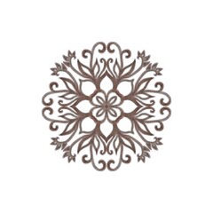 Mandala. Satin stitch embroidery. Natural colors. Pencil drawing. Suitable for the design of covers, invitations, flyers, posters, wallpapers, fabrics, packaging, designs.