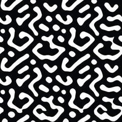 Seamless vector pattern. Natural spotty shapes geometric background. Organic reaction diffusion design texture.