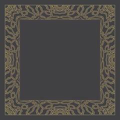 Circular decorative frame.