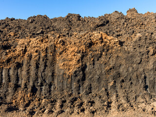 view, abstract expressionism, mirror effect, symmetry. Outdoor construction dirt road earthwork