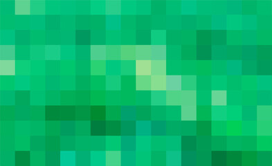 Fototapeta na wymiar Abstract pixel green background. Geometric texture from green squares. A backing of mosaic squares. Vector illustration