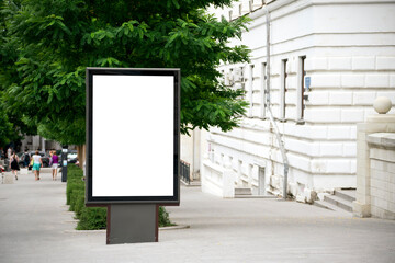 vertical blank city billboard for adverts mockup