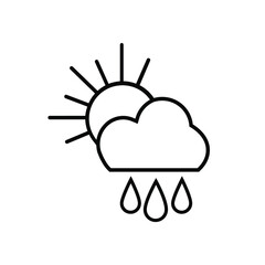 Weather icon vector set. Synoptic illustration sign collection. Weather forecast symbol or logo.
