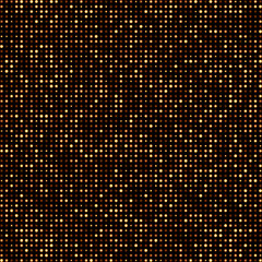 Abstract golden halftone dotted background.