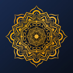 Luxury ornamental golden mandala design.Arabic Islamic style decoration.
