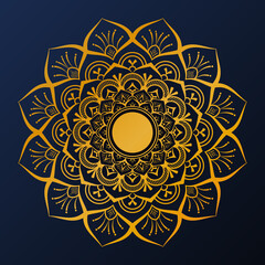 Luxury ornamental golden mandala design.Arabic Islamic style decoration.