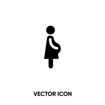 Pregnant vector icon . Modern, simple flat vector illustration for website or mobile app. Pregnant women symbol, logo illustration. Pixel perfect vector graphics	