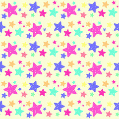 Hand Drawn Stars Seamless Pattern