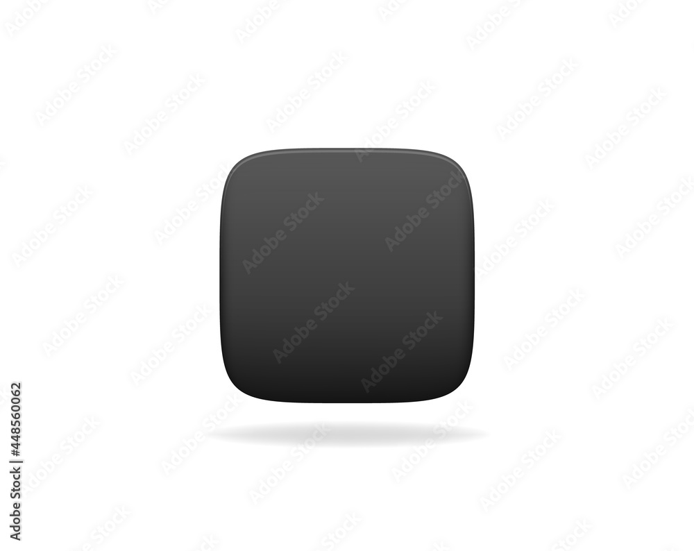 Poster black square buttons mobile app template