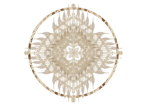 wundersch&ouml;ner runder Makramee Anh&auml;nger