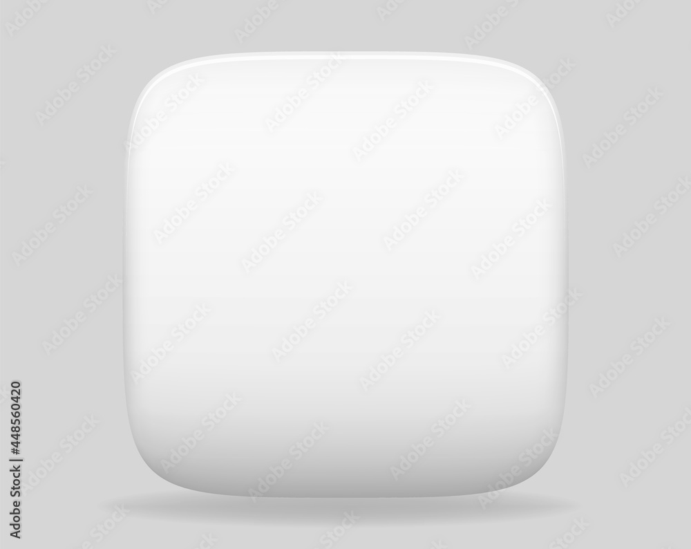 Poster white square buttons mobile app template