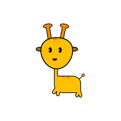 Cute giraffe animal characters for kids