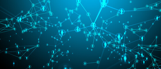 network di persone, rete di utenti e relazioni, connessione internet