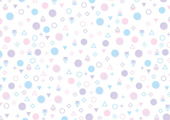 幾何学　背景　ピンク 水色 紫