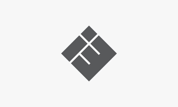 I E lines letter logo design vector