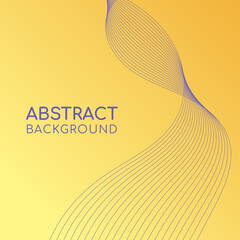 Abstract Modern Yellow Background with Blue Line Elements