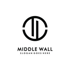 Initial letter MW logo vector design template