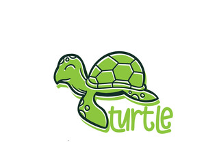 Turtle logo graphic design concept. Editable sea turtle element, can be used as logotype, icon, template in web and print