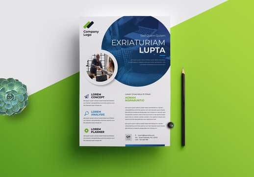 Creative Round Flyer Layout