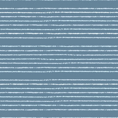Stripe pattern background. Vector seamless repeat of hand drawn textured striped design. Blue grey illustration resource.