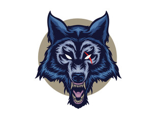 wolf head illustration