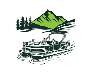 Naklejka premium boat vacation