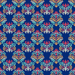Oriental Damask Seamless Pattern Ornament