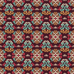 Oriental Damask Seamless Pattern Ornament