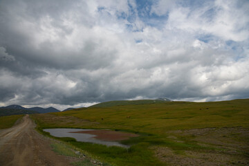 clouds over the river