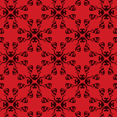 fox Head Seamless Pattern, Animals Wallpaper Modern. Design Vector Illustration.
