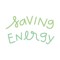 Fototapeta na wymiar save energy text