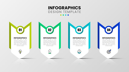 Infographic design template. Creative concept with 4 steps