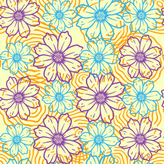 Abstract Floral Seamless Pattern Background